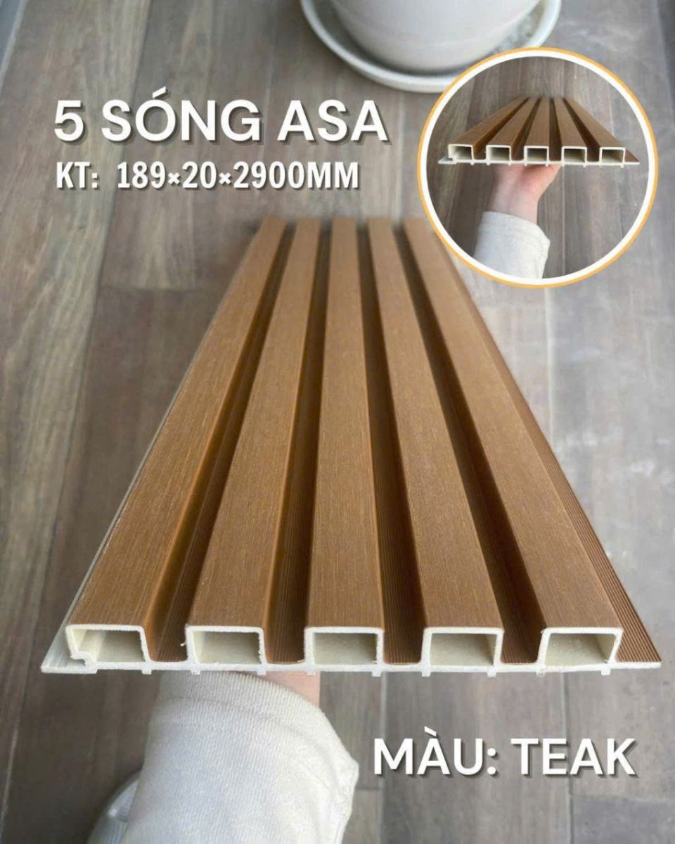 Cấu tạo chi tiết lam sóng 5 ngoài trời phủ ASA cao cấp