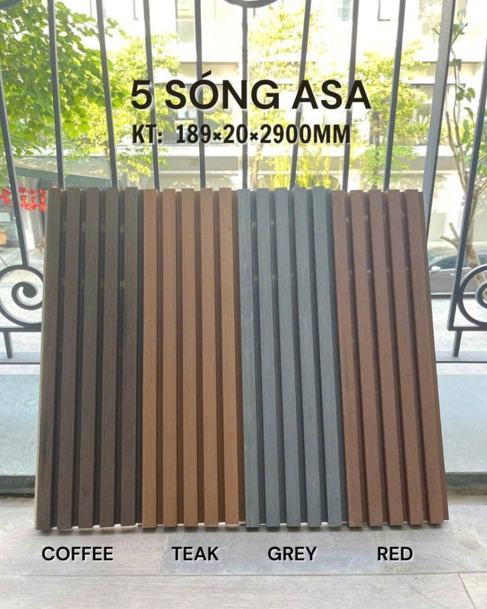 Bảng màu đa dạng của lam sóng 5 ngoài trời phủ ASA