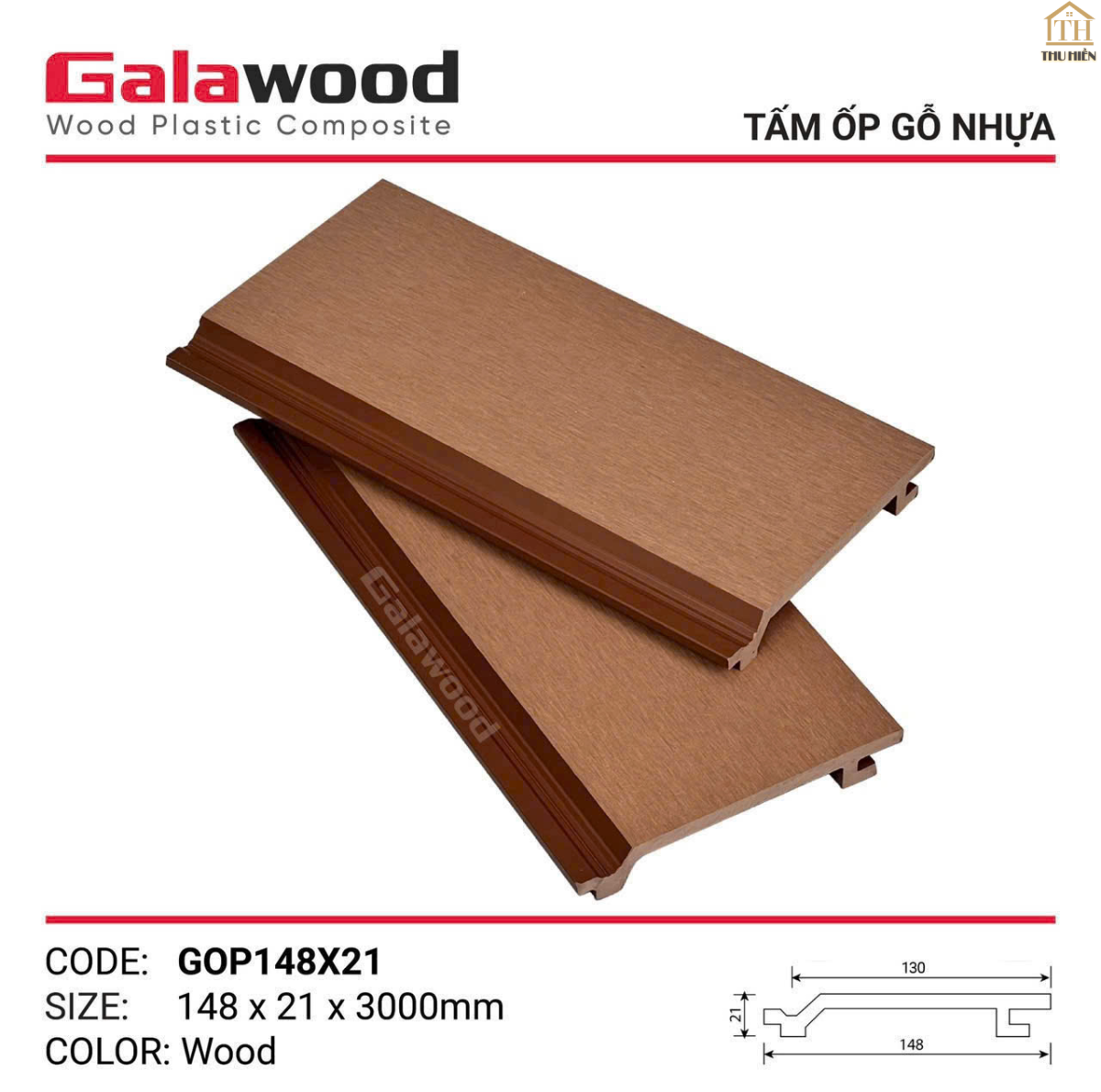 TẤM ỐP 1 SÓNG NGOÀI TRỜI GALA WOOD