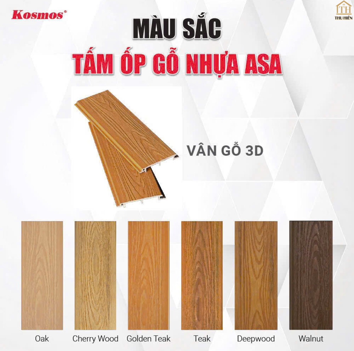 Gỗ Nhựa Ngoài 1 Sóng Trời Phủ ASA KASMOS