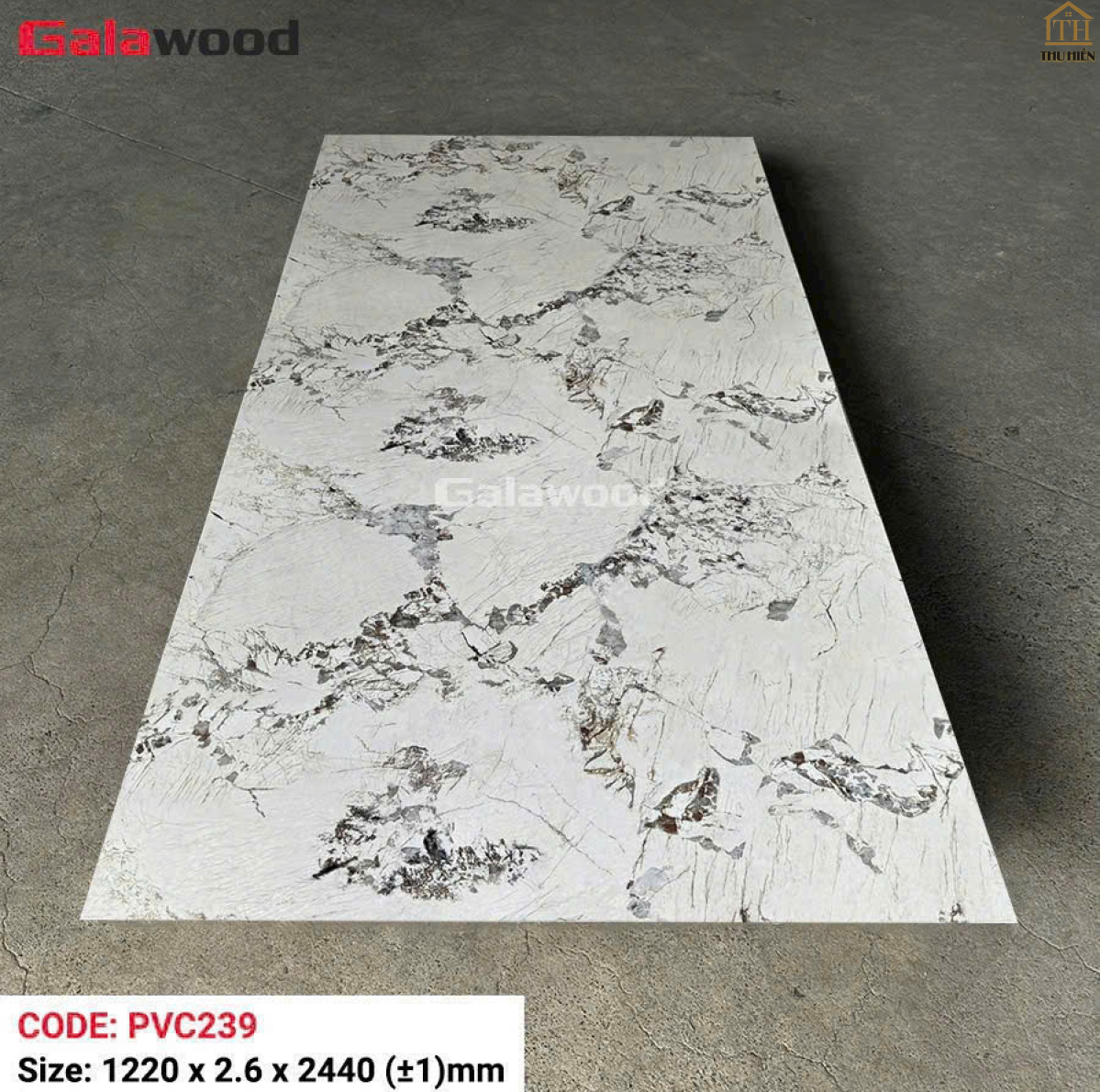 Tấm  Nhựa Ốp Tường PVC Giả Đá Galawood PVC239 Dày 2.6mm