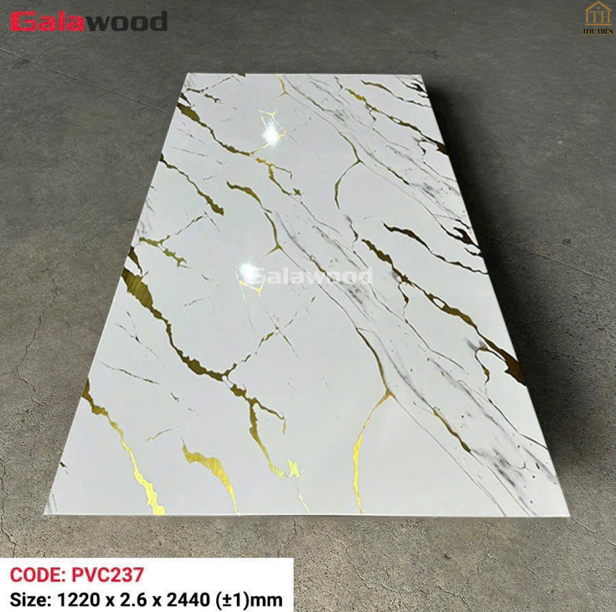 Tấm Nhựa Ốp Tường PVC Giả Đá Galawood PVC237 Dày 2.6mm