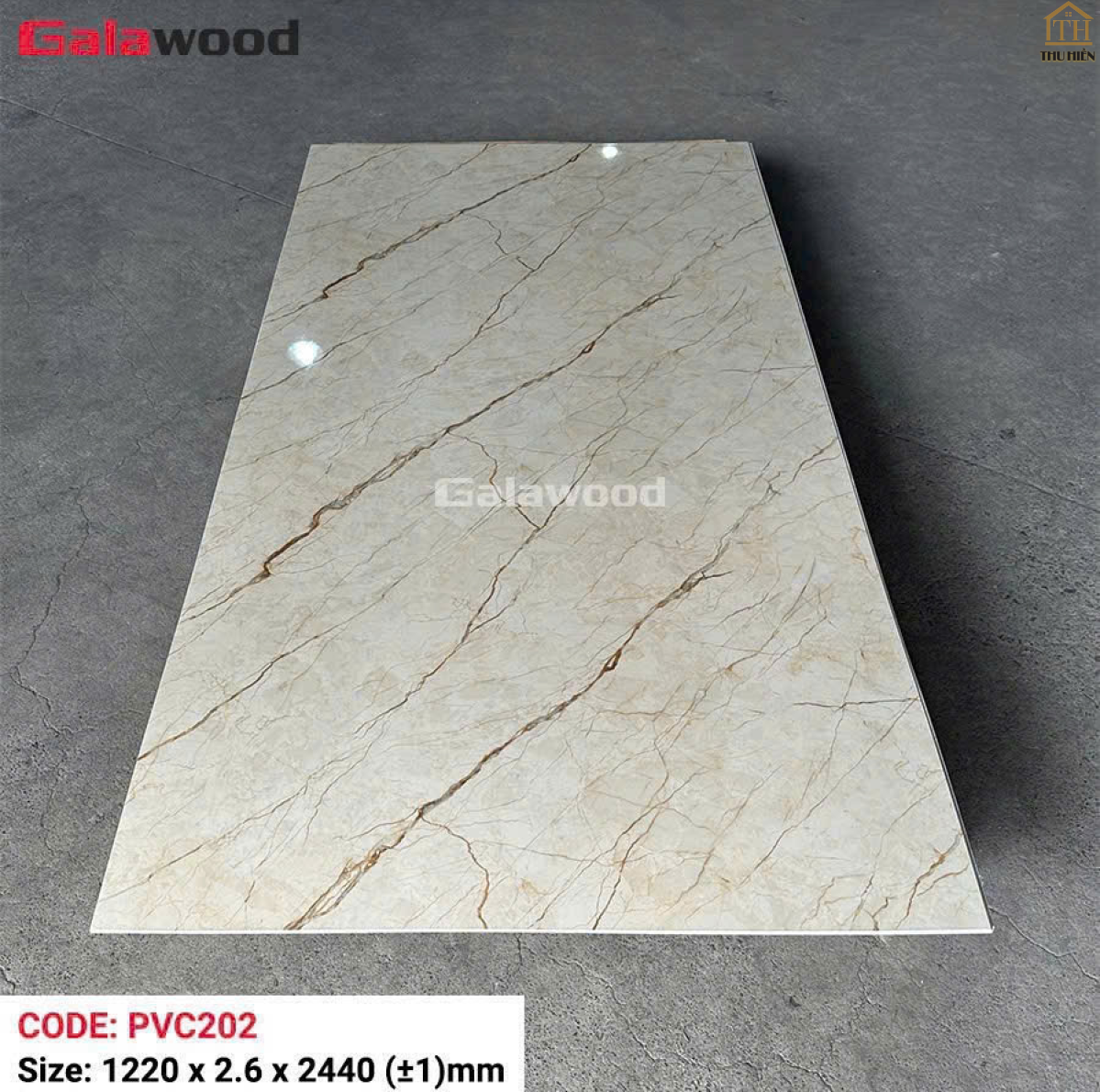 Tấm  Nhựa Ốp Tường PVC Giả Đá Galawood PVC202 Dày 2.6mm