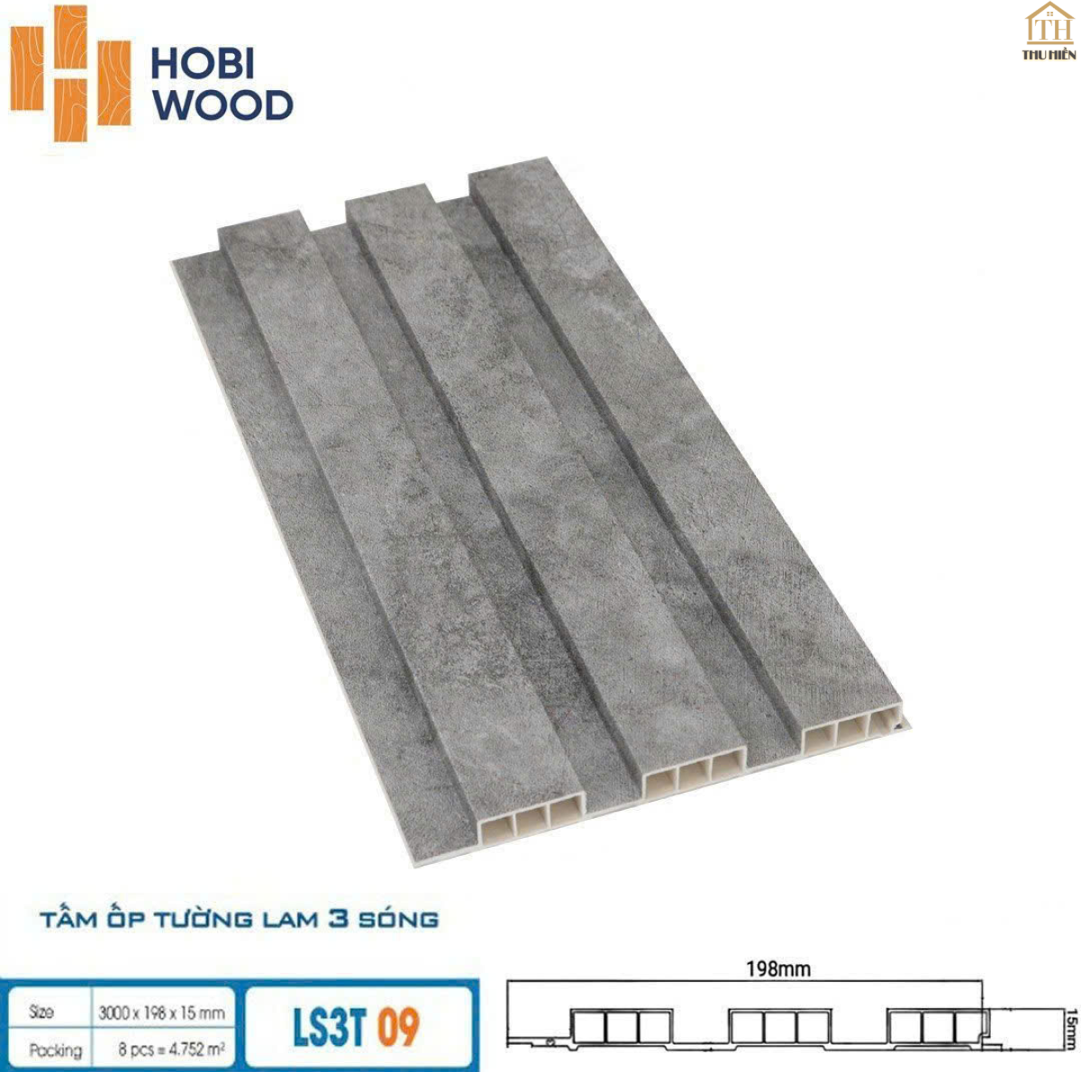  Tấm Ốp Tường Lam 3 Sóng Thấp Hobi Wood  