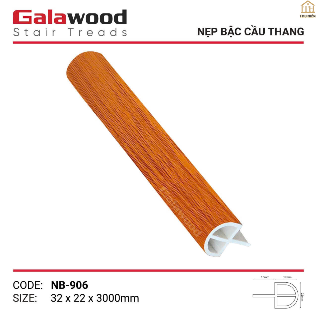 Nẹp Bậc Cầu Thang Nhựa Gỗ GALAWOOD