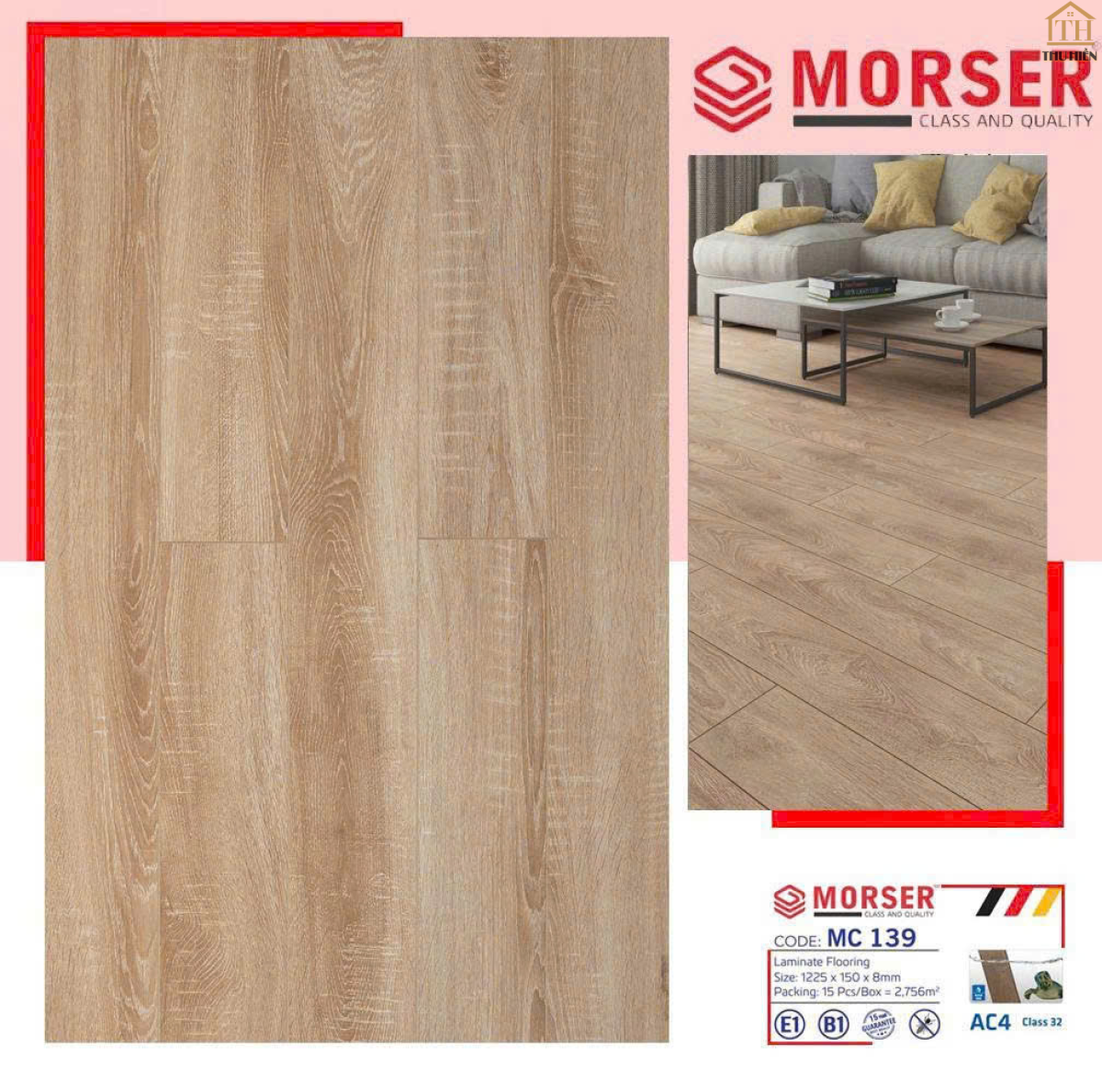 SÀN GỖ CỐT XANH CHỐNG ẨM 8MM MORSER