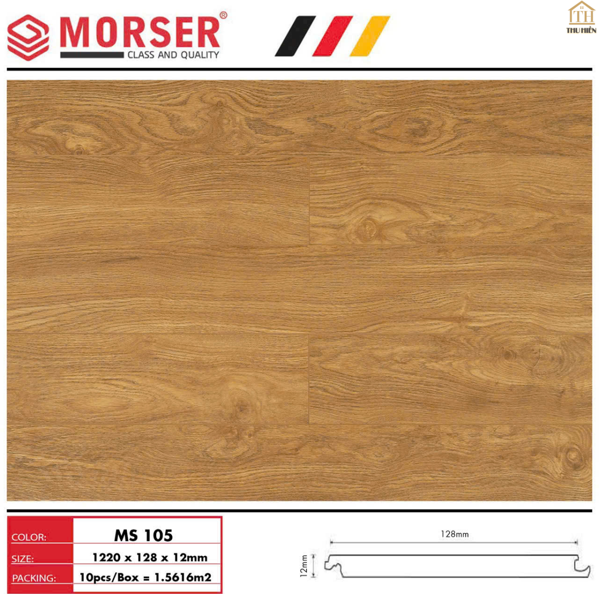 SÀN GỖ CỐT XANH CHỐNG ẨM 12MM MORSER