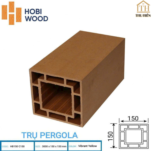 LAM TRỤ PERGOLA NGOÀI TRỜI HOBI WOOD