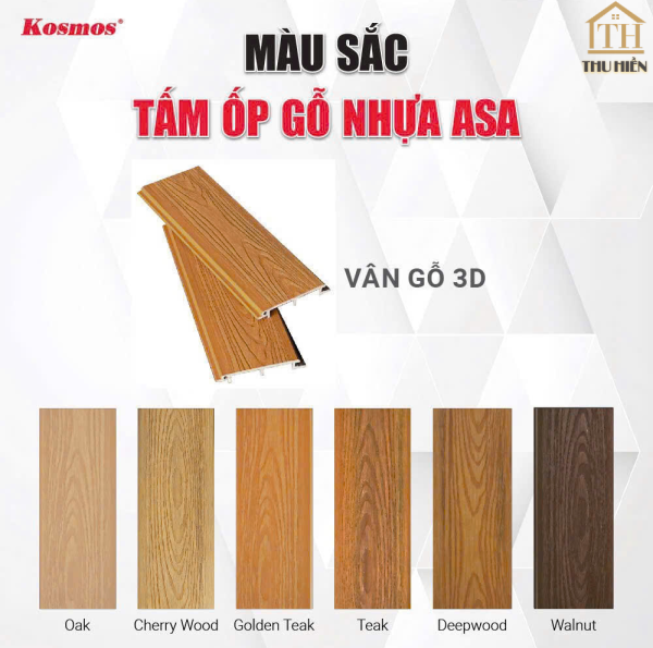 Gỗ Nhựa Ngoài 1 Sóng Trời Phủ ASA KASMOS