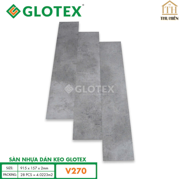 Sàn nhựa Keo Sẵn GLOTEX 2MM Màu Bê Tông