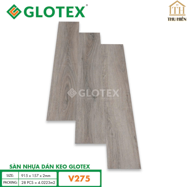 Sàn nhựa Keo Sẵn GLOTEX 2MM Vân Gỗ V275