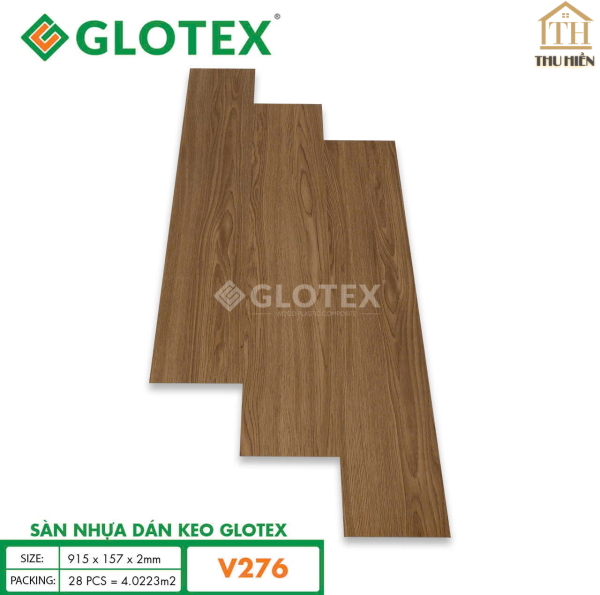 Sàn nhựa Keo Sẵn GLOTEX 2MM Vân Gỗ V276