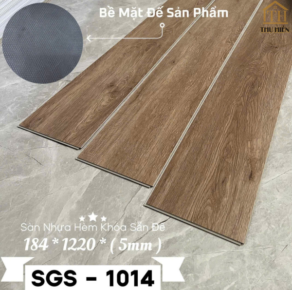 Sàn Nhựa Hèm Khóa SGS 5mm Đế Cao Su Sẵn SGS - 1014