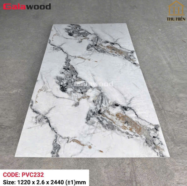 Tấm  Nhựa Ốp Tường PVC Giả Đá Galawood PVC232 Dày 2.6mm