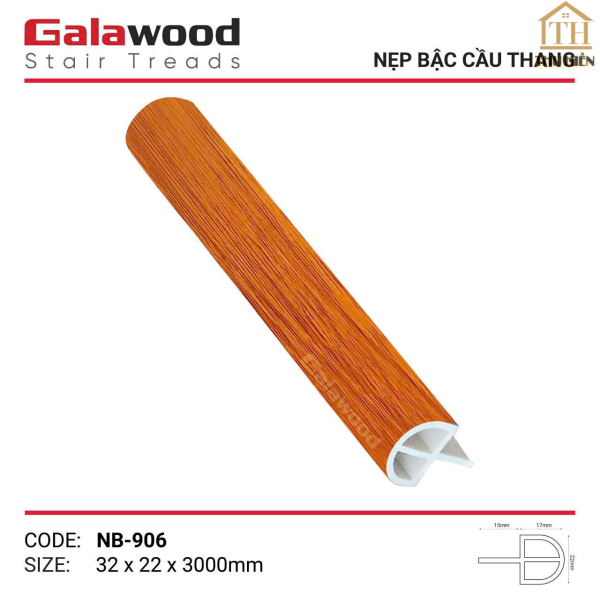 Nẹp Bậc Cầu Thang Nhựa Gỗ GALAWOOD