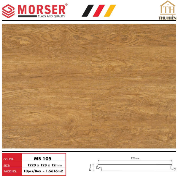 SÀN GỖ CỐT XANH CHỐNG ẨM 12MM MORSER