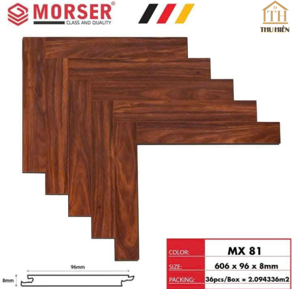 SÀN GỖ XƯƠNG CÁ 8MM MORSER AQUA  