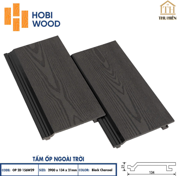 TẤM ỐP 1 SÓNG NGOÀI TRỜI VÂN 2D HOBI WOOD