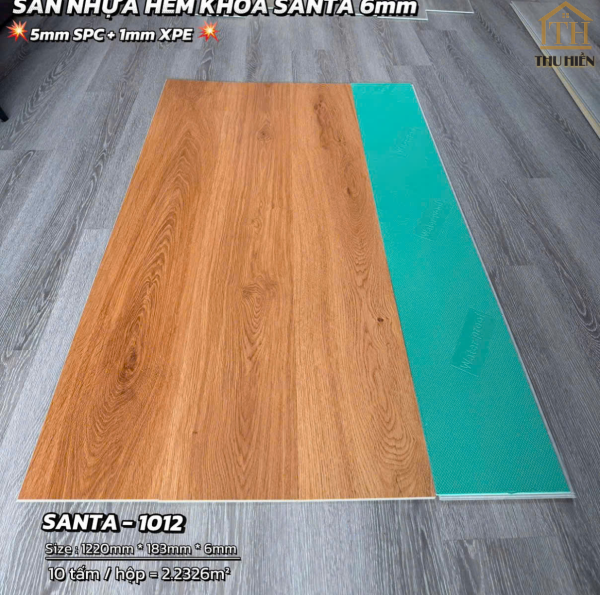 SÀN NHỰA HÈM KHÓA SPC 6MM (5MM SPC + 1MM XPE) 