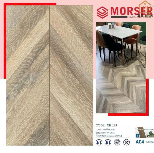 SÀN GỖ MORSER VÂN XƯƠNG CÁ 3D